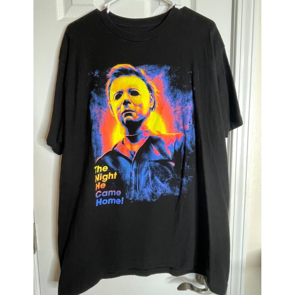 Michael Myers Halloween The Night He Came Home Graphic T-Shirt Size XL Black Tee